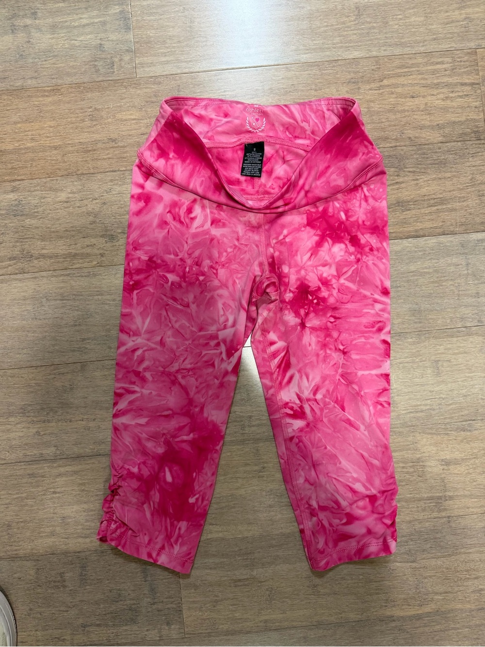 Pink Tie-Dye Capri Leggings